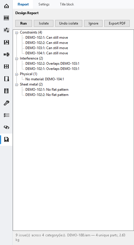 PDF olarak tasarım gözden geçirme raporu